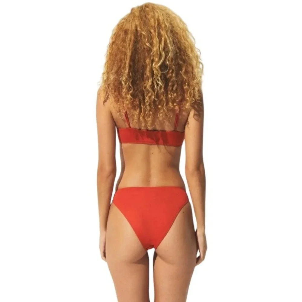 Skims Classic Swim Bikini Bottom Terra Red BB-BIK-9615W Small
